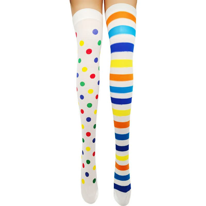 Halloween-Oberschenkelstrümpfe aus transparentem Polka-Dot-Gewebe (3 Paar) - H - Einheitsgröße - image 7