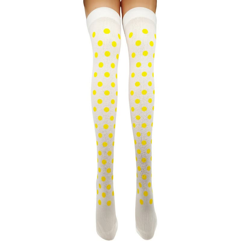 Halloween-Oberschenkelstrümpfe aus transparentem Polka-Dot-Gewebe (3 Paar) - G - Einheitsgröße - image 6