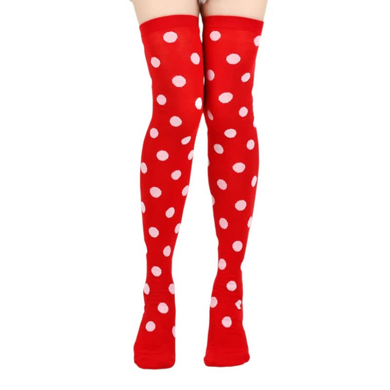 Halloween-Oberschenkelstrümpfe aus transparentem Polka-Dot-Gewebe (3 Paar) - J - Einheitsgröße - image 9