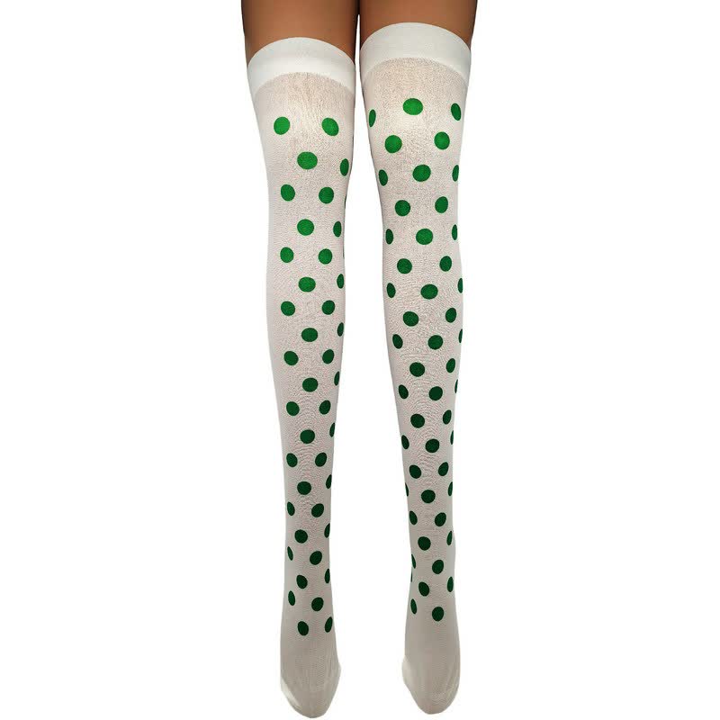 Halloween-Oberschenkelstrümpfe aus transparentem Polka-Dot-Gewebe (3 Paar) - K - Einheitsgröße - image 10