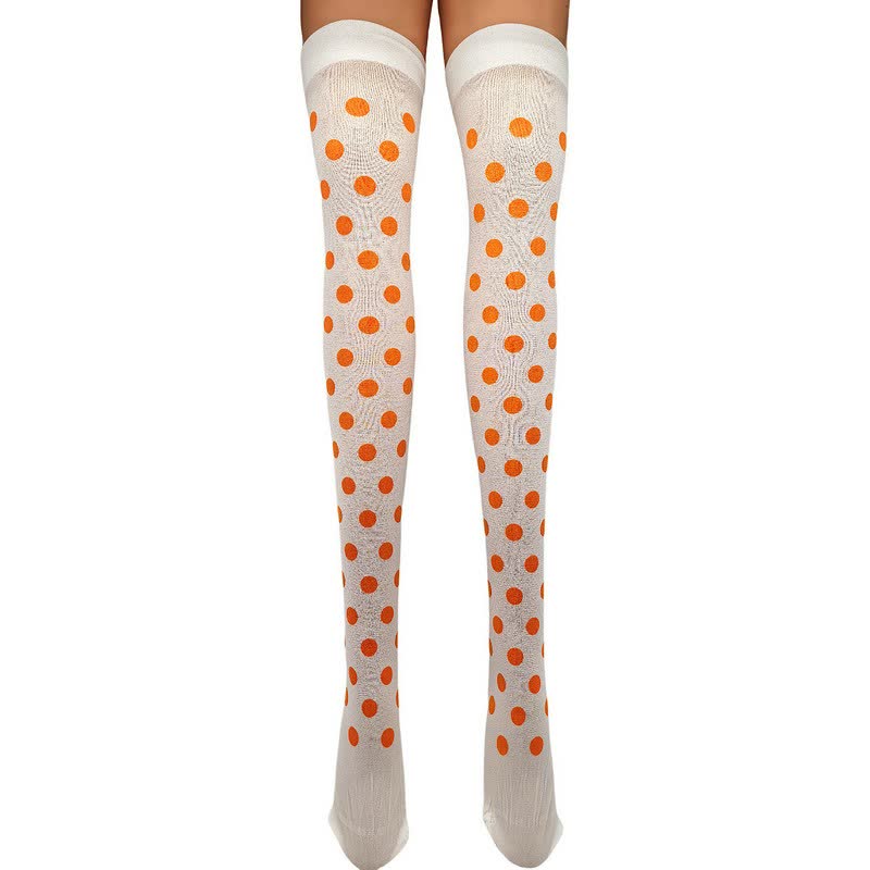 Halloween-Oberschenkelstrümpfe aus transparentem Polka-Dot-Gewebe (3 Paar) - M - Einheitsgröße - image 12