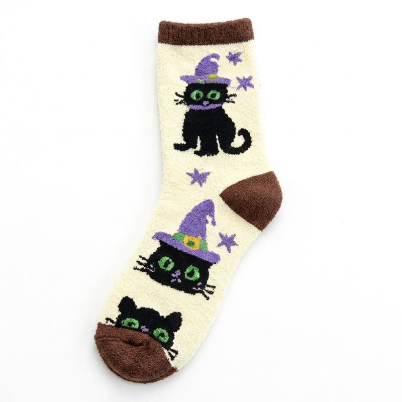 Halloween-Kürbisviertel-Socken (5 Paar) - Beige - EU36-40 (US3-7) - image 1