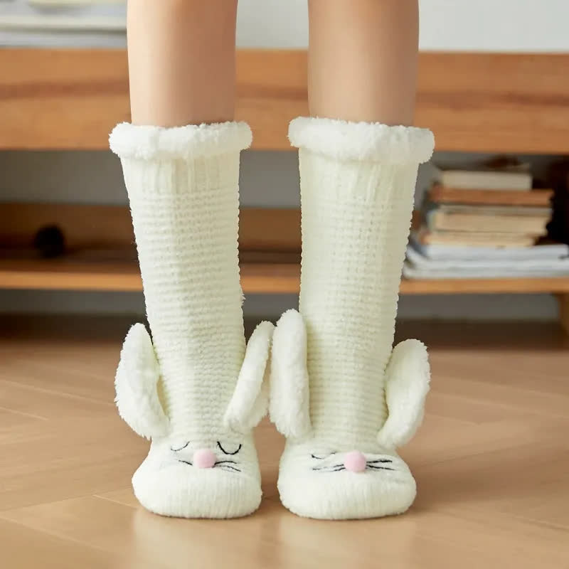 Kuschelige Hausschuhe mit Hasen-Fleecefutter - Weiß - EU35-42 (US2-8) - image 1