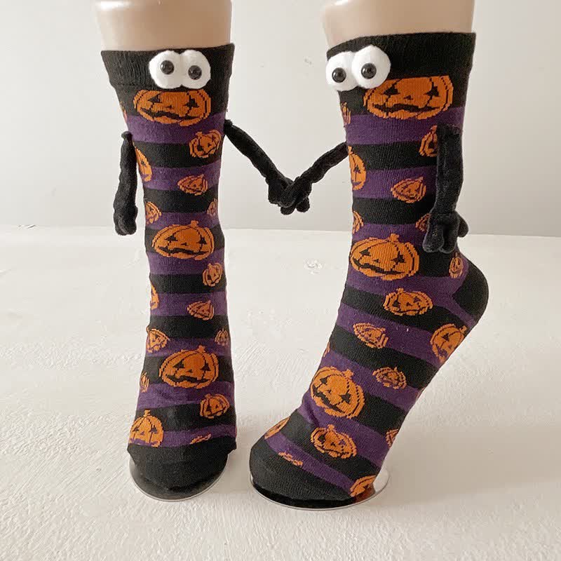 Gruselige 3D-Augen-Halloween-Socken (4 Paar) - ICH - EU36-43 (US3-9) - image 8