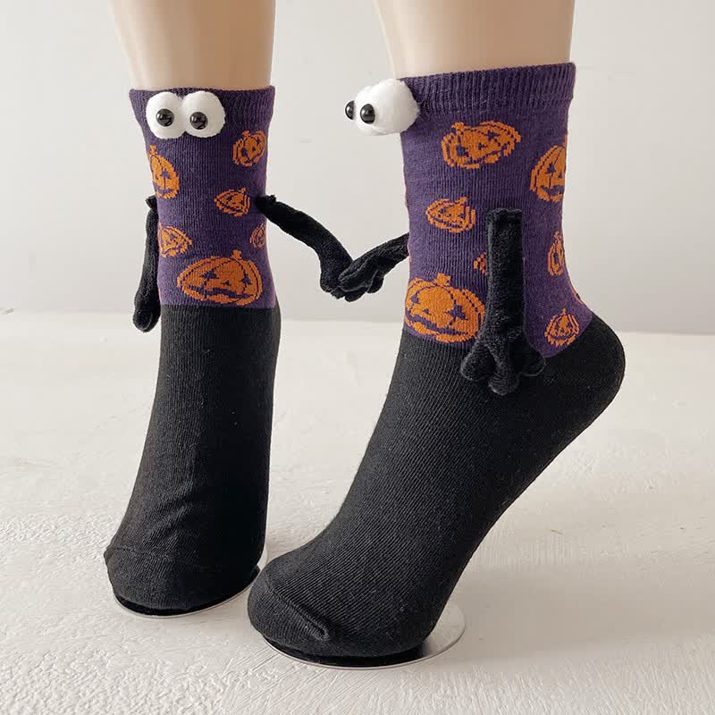 Gruselige 3D-Augen-Halloween-Socken (4 Paar) - F - EU36-43 (US3-9) - image 6