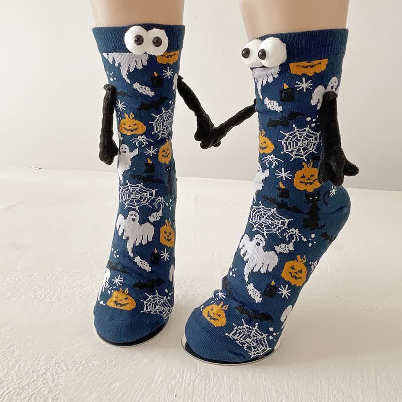 Gruselige 3D-Augen-Halloween-Socken (4 Paar) - D - EU36-43 (US3-9) - image 4