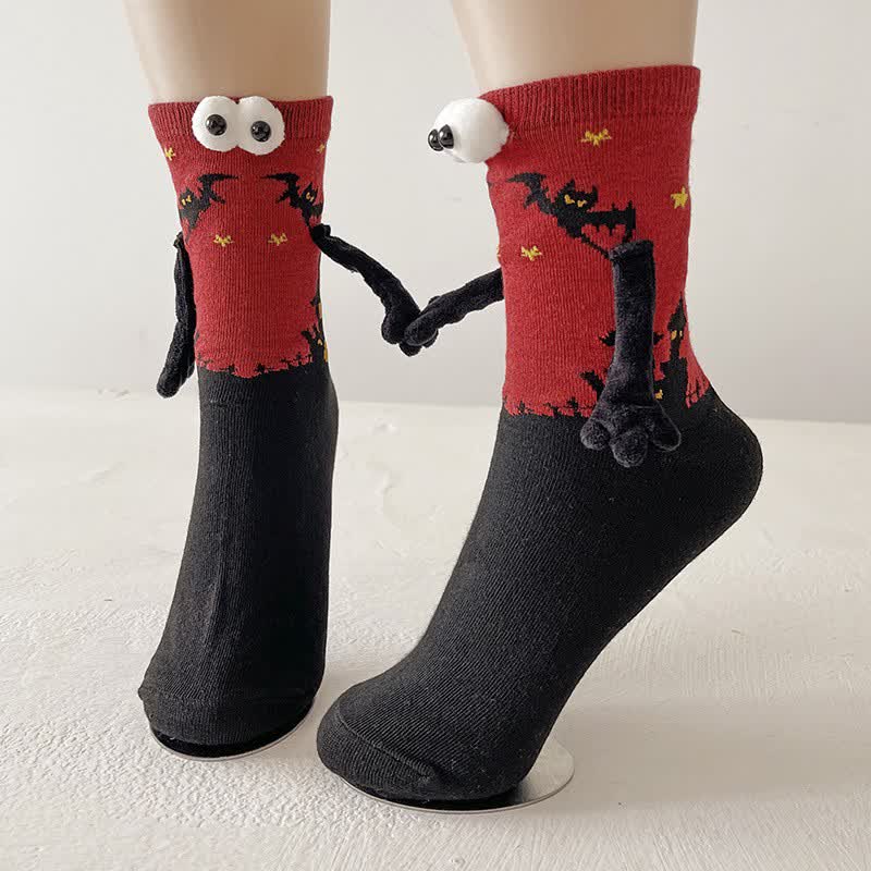 Gruselige 3D-Augen-Halloween-Socken (4 Paar) - B - EU36-43 (US3-9) - image 2