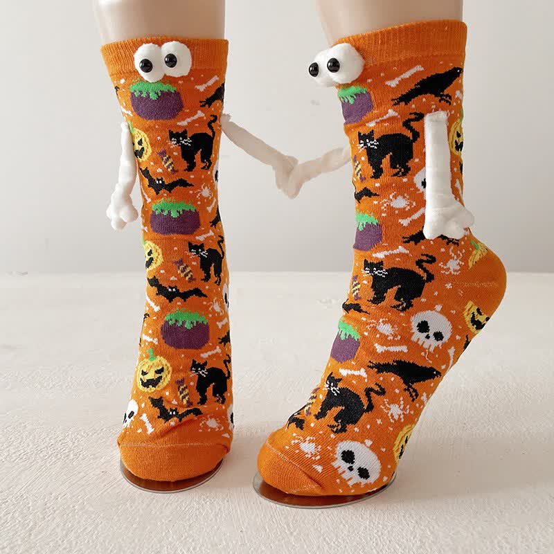 Gruselige 3D-Augen-Halloween-Socken (4 Paar) - C - EU36-43 (US3-9) - image 3
