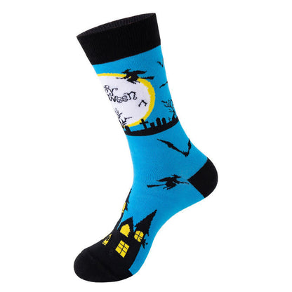 Halloween-Mondhexen-Socken (4 Paar) - A - EU36-43 (US3-9) - image 1