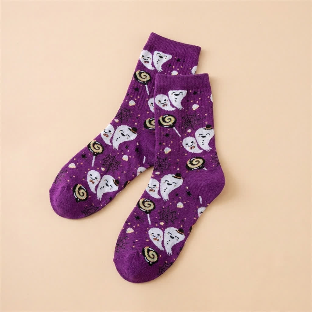 Halloween-Socken mit Viertel-Motiv (6 Paar) - C - EU36-43 (US3-9) - image 3