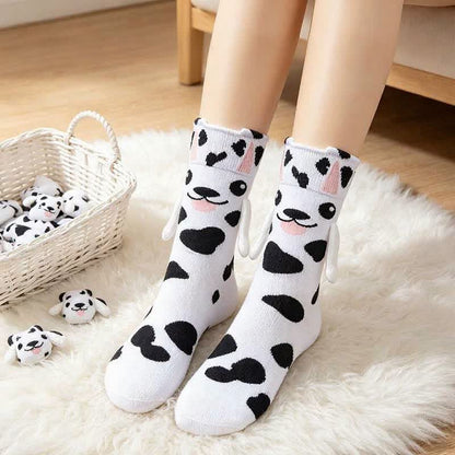 Socken mit Tiermotiven in kuscheliger Handhaltung (2 Paar) - A - EU36-41 (US3-8) - image 1