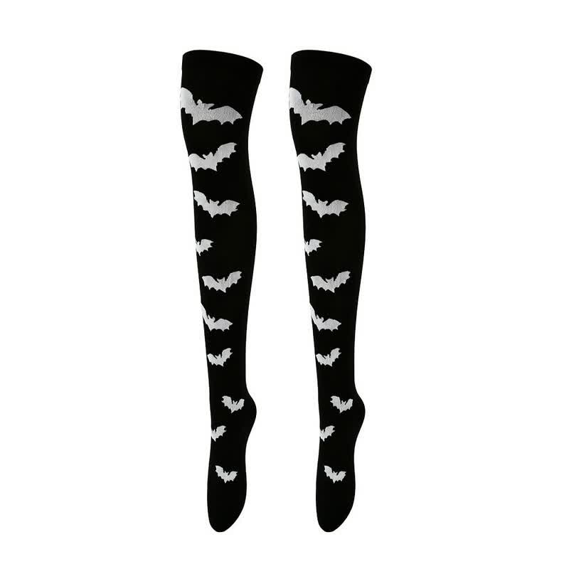 Halloween-Overknee-Socken mit verschiedenen Mustern (4 Paar) - A - EU36-43 (US3-9) - image 2