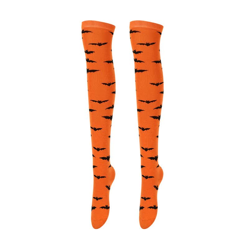 Halloween-Overknee-Socken mit verschiedenen Mustern (4 Paar) - C - EU36-43 (US3-9) - image 0
