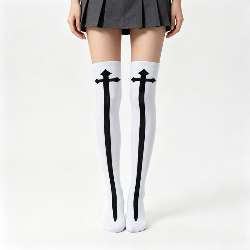 Halloween-Spaß: Overknee-Oberschenkelsocken (4 Paar) - C - EU36-43 (US3-9) - image 3