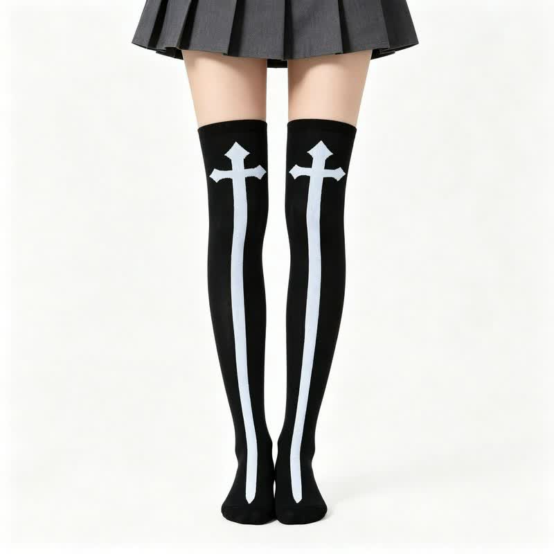 Halloween-Spaß: Overknee-Oberschenkelsocken (4 Paar) - D - EU36-43 (US3-9) - image 4