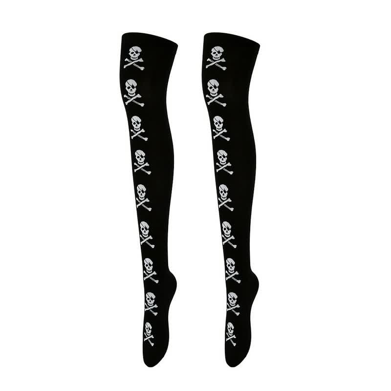 Halloween-Spaß: Overknee-Oberschenkelsocken (4 Paar) - A - EU36-43 (US3-9) - image 1