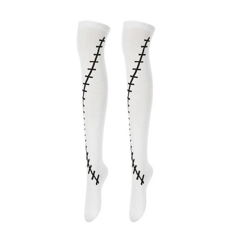 Halloween-Party-Overknee-Oberschenkelsocken (4 Paar) - C - EU36-43 (US3-9) - image 3