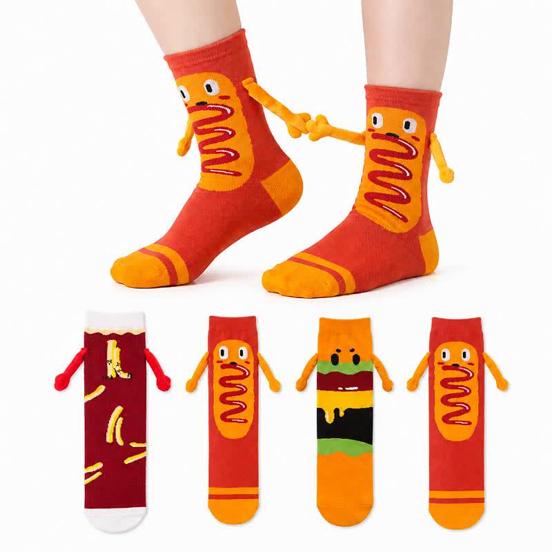 Viertelsocken mit verspieltem Lebensmittel-Print aus Baumwollmischgewebe (3 Paar) - image 0