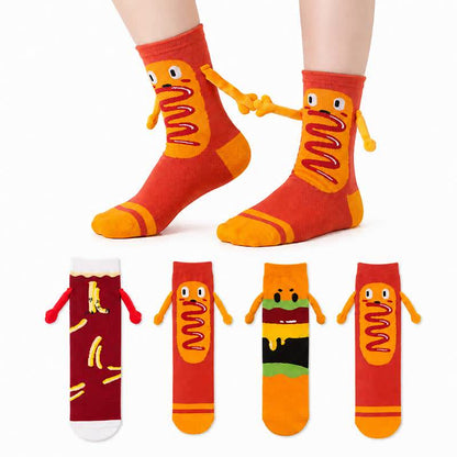 Viertelsocken mit verspieltem Lebensmittel-Print aus Baumwollmischgewebe (3 Paar) - image 0