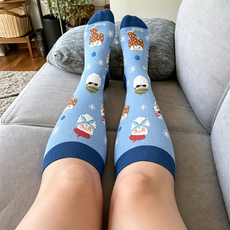 Plus Size Nussknacker Weihnachtsmann Kompressionsstrümpfe - image 1