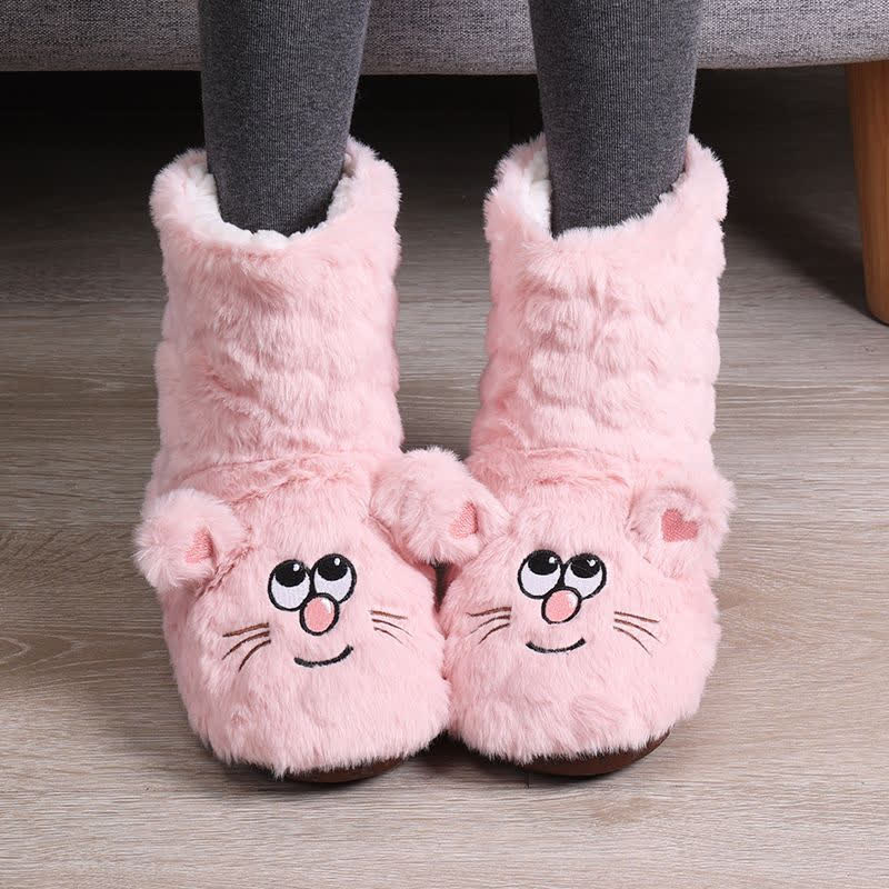 Rosa Katzenkopf-Socken zum Flauschen - Hellrosa - Kinder EU32–35 (US1–3,5) - image 3