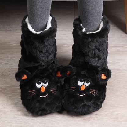 Rosa Katzenkopf-Socken zum Flauschen - Schwarz - Kinder EU32–35 (US1–3,5) - image 2