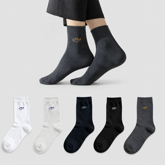 Klassische Viertelsocken aus Baumwollmischgewebe (5 Paar) - Mehrfarbig - EU39-44 (US6-10) - image 0