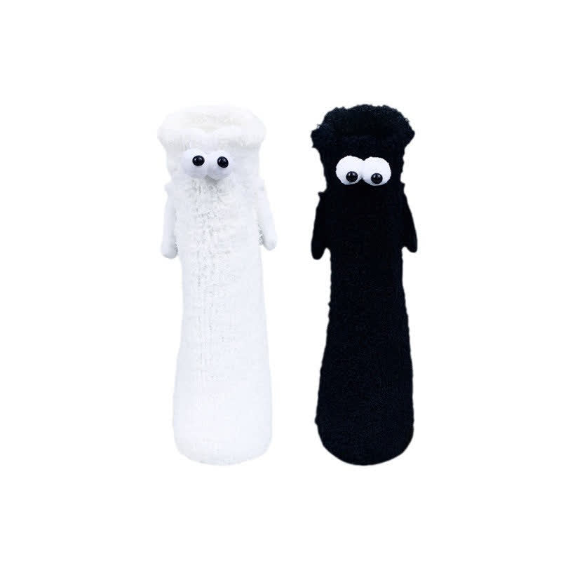 Weiße lange Socken mit Kulleraugen (4 Paar) - Mehrfarbig - EU36-42 (US3-8,5) - image 2