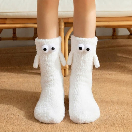 Weiße lange Socken mit Kulleraugen (4 Paar) - Weiß - EU36-42 (US3-8,5) - image 0