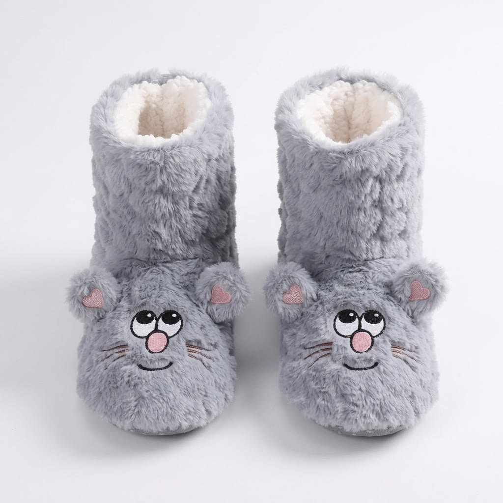 Rosa Katzenkopf-Socken zum Flauschen - image 7
