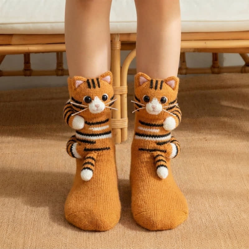 Capybara mit Ente 3D Tierhausschuhe Socken - Braun - EU43-45 (US9-11) - image 1