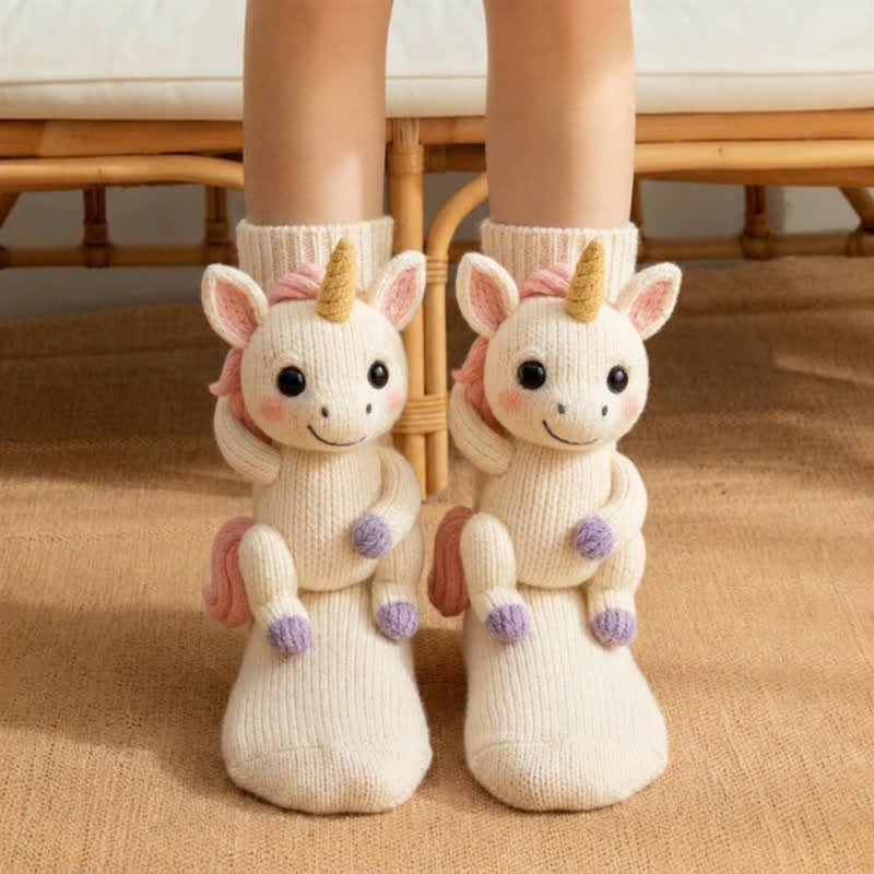 Capybara mit Ente 3D Tierhausschuhe Socken - Beige - EU43-45 (US9-11) - image 2