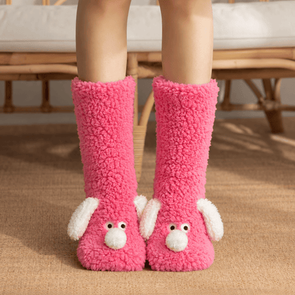 Kuschelige Sherpa-Haussocken für Welpen (2 Paar) - Rose - EU36-43 (US3-9) - image 6