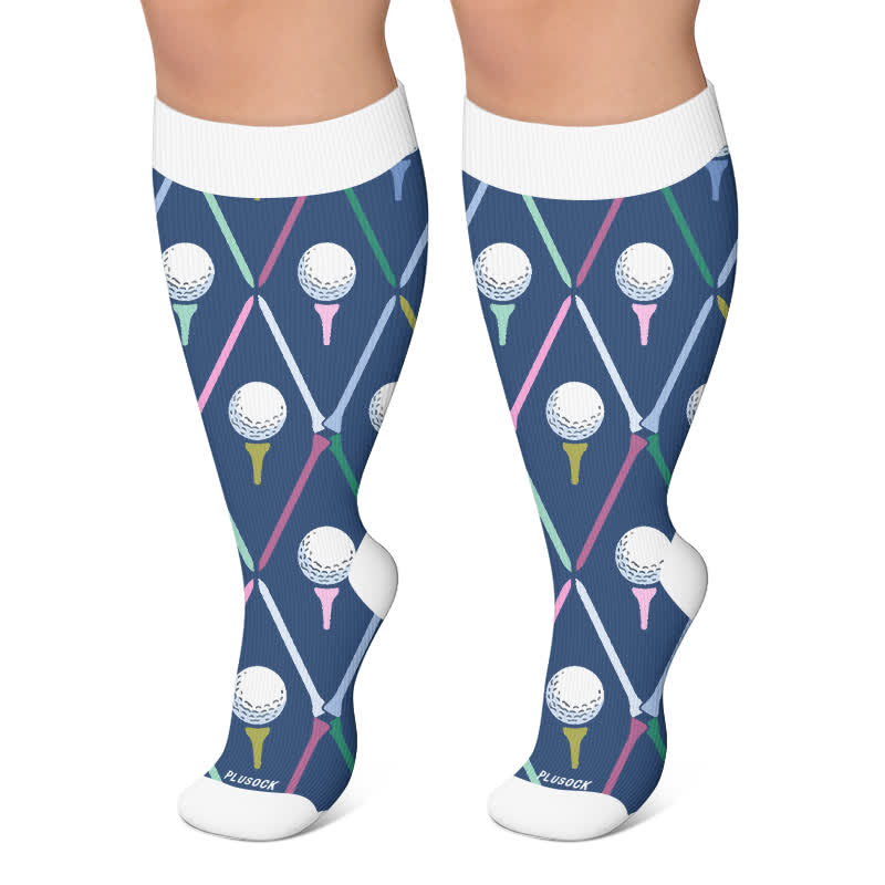 Kompressionsstrümpfe für Tennisschläger in Übergröße - Dunkelblau - 4XL - image 6
