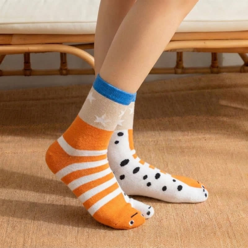 Tabi-Socken mit Cartoon-Motiven (4 Paar) - image 1