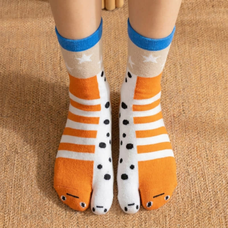 Tabi-Socken mit Cartoon-Motiven (4 Paar) - image 3