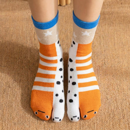 Tabi-Socken mit Cartoon-Motiven (4 Paar) - image 3