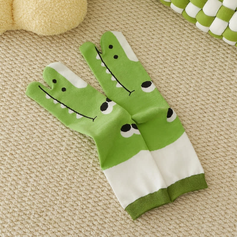 Japanische Tabi-Socken mit niedlichen Tiermotiven und geteilter Zehenpartie (4 Paar) - image 6