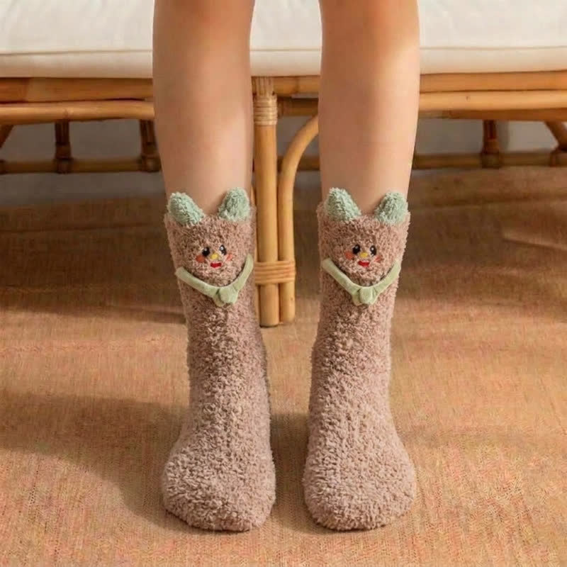 Niedliche Katzenhand hält Socken - Khaki - EU36-42 (US3-8,5) - image 5