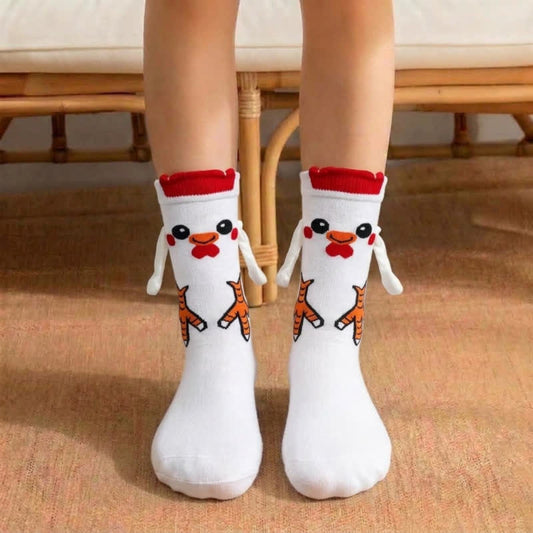 Skurrile Socken mit Cartoon-Figuren (3 Paar) - Weiß - EU36-42 (US3-8,5) - image 0