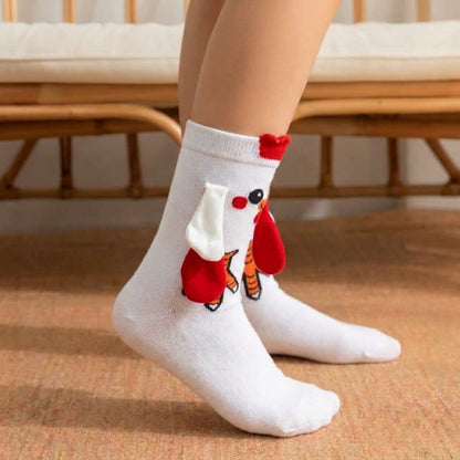 Skurrile Socken mit Cartoon-Figuren (3 Paar) - image 1