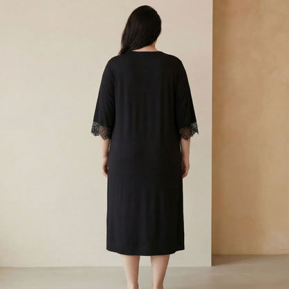 Nachthemd mit Spitzenbesatz, Loungewear - image 6
