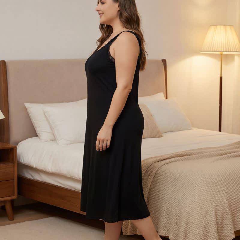 Nachthemd mit Spitzenbesatz, Loungewear - image 5