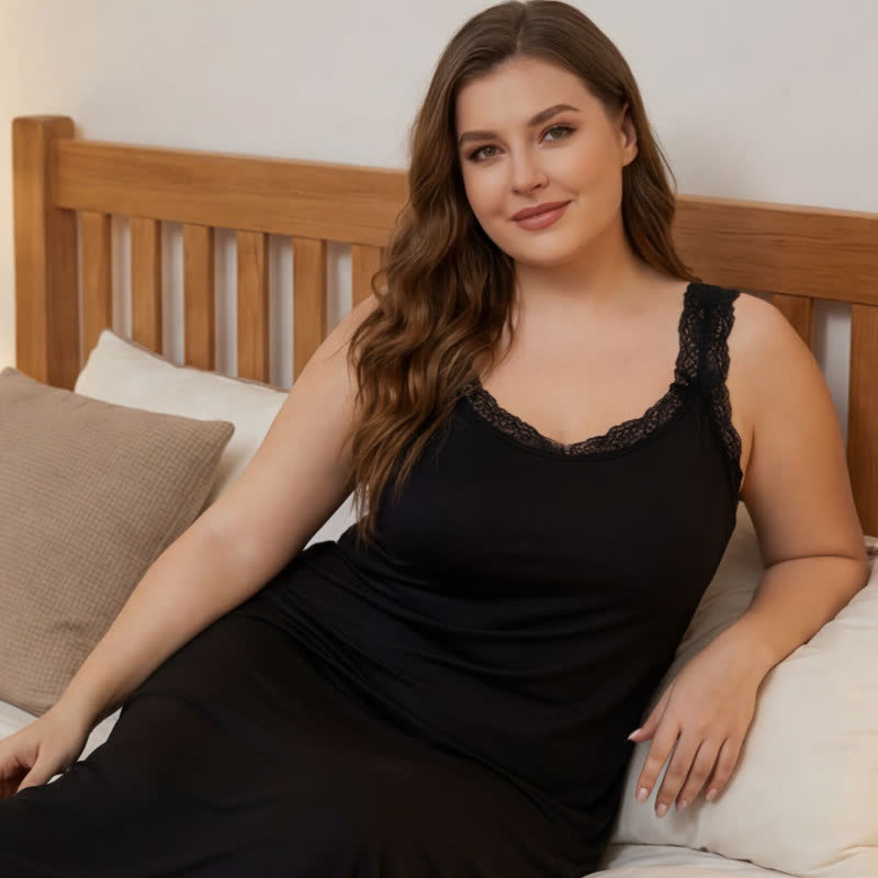 Nachthemd mit Spitzenbesatz, Loungewear - image 4