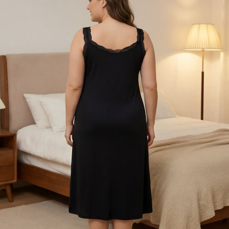 Nachthemd mit Spitzenbesatz, Loungewear - image 6