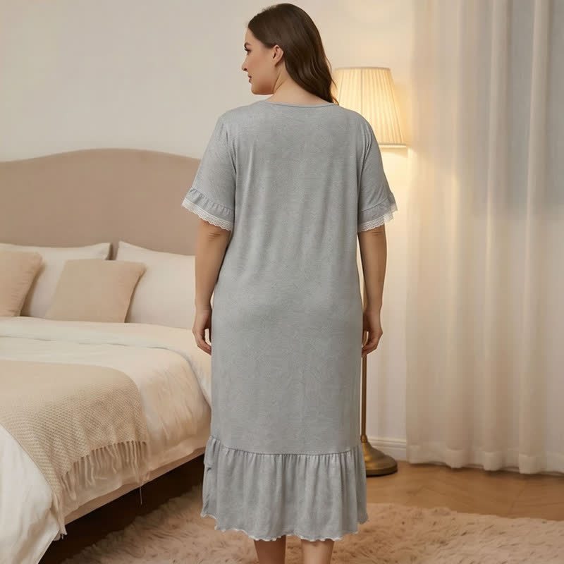 Nachthemd und Loungewear aus Tencel-Spitze - image 5