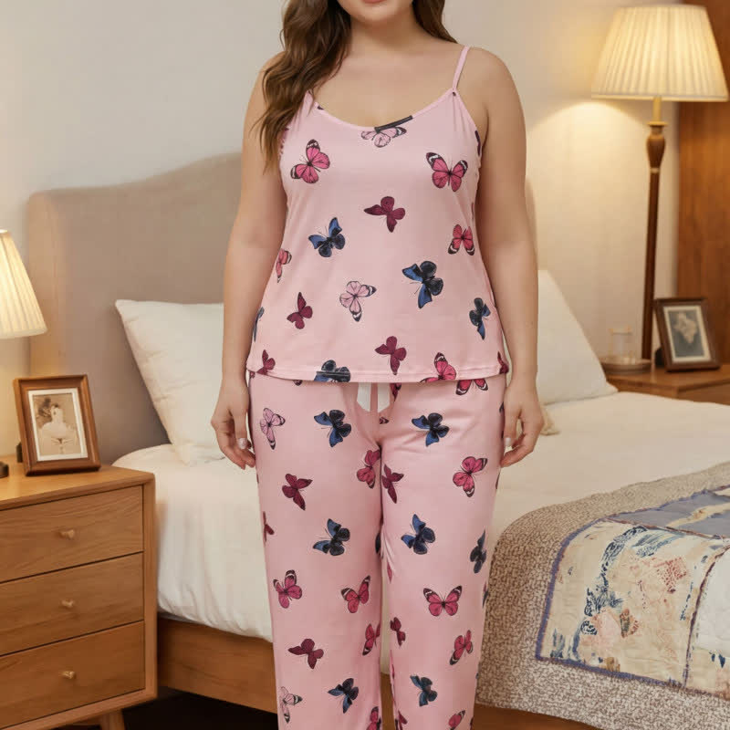 Schmetterlings-Satin-Pyjama-Set - image 0
