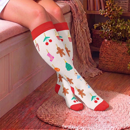Kompressionsstrümpfe mit Weihnachtsmotiven in Übergröße - image 3