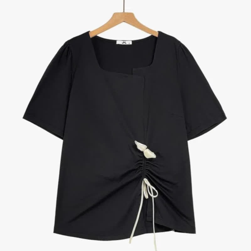 Set aus Top mit Kordelzug und fließendem Rock in Übergröße - Bluse - 6XL - image 2
