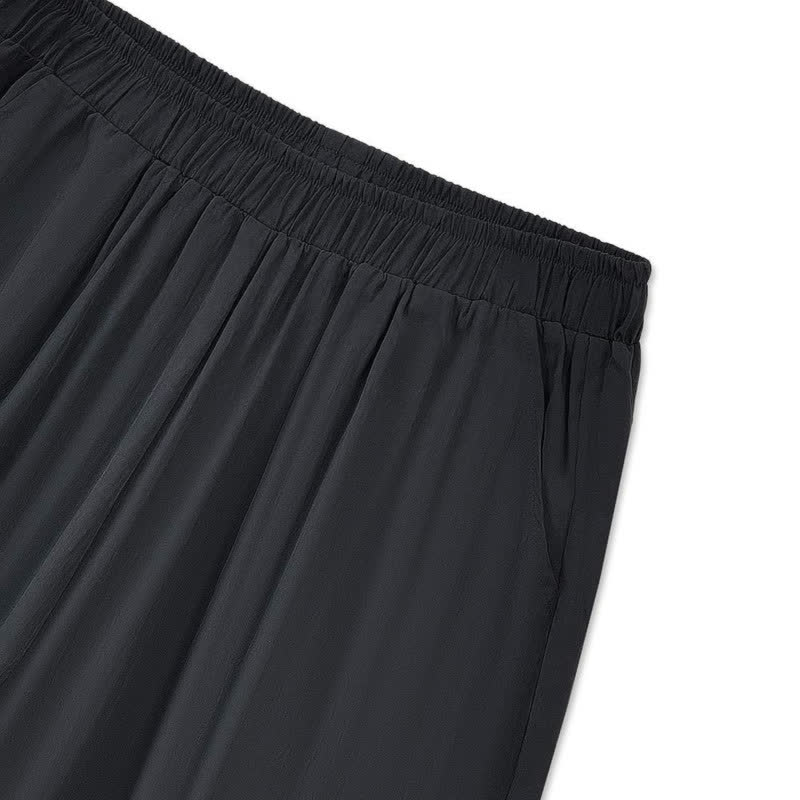 Schwarzes Hemd mit Bindegürtel und weite Hose in Übergröße (Set) - image 5